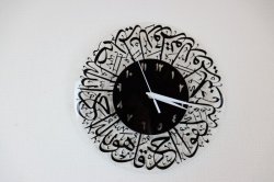 画像1: アラビア数字のウッド壁掛け時計 A