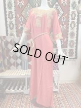 半袖ガラベーヤ　ピンク　L