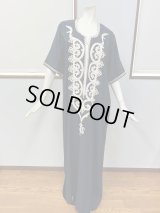 エジプト製ガラベーヤ　ネイビー