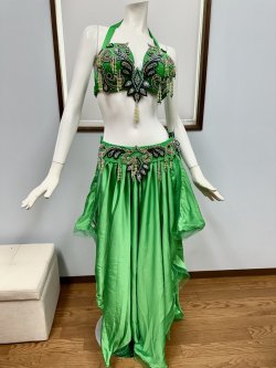 画像1: エジプト製コスチューム　グリーン