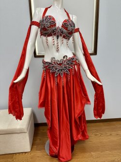 画像1: エジプト製コスチューム　レッド