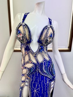 画像5: エジプト製コスチューム　ブルーワンピース