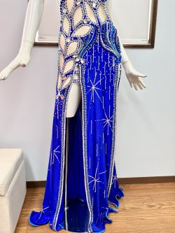 画像4: エジプト製コスチューム　ブルーワンピース