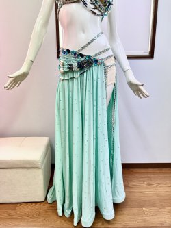 画像5: エジプト製コスチューム　水色ターコイズ