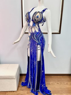 画像2: エジプト製コスチューム　ブルーワンピース