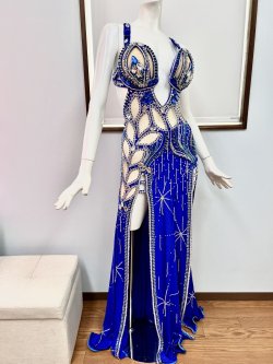 画像3: エジプト製コスチューム　ブルーワンピース