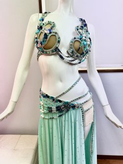 画像4: エジプト製コスチューム　水色ターコイズ