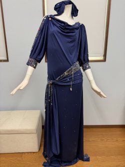 画像1: バラディ・シャービィドレス　ネイビー